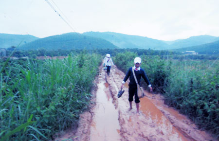 “Ngụp lặn” với con đường làng