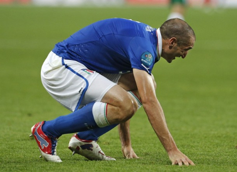 Italia mất Chiellini ở trận tứ kết gặp Anh