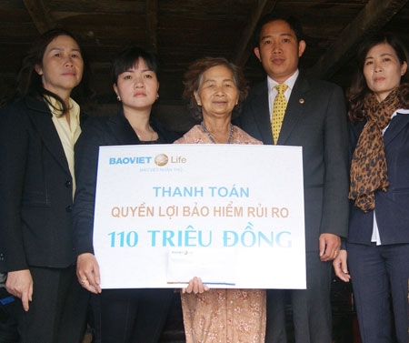 Bảo Việt nhân thọ Lâm Đồng: Chi trả rủi ro cho khách hàng 110 triệu đồng