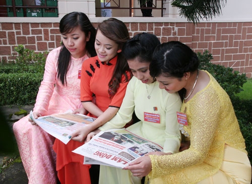 Thế hệ trẻ Báo Lâm Đồng. Ảnh Thụy Trang