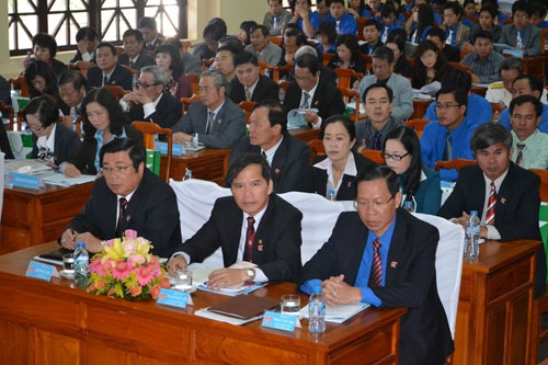 Các lãnh đạo Trung ương Đoàn và lãnh đạo Tỉnh ủy, UBND tỉnh tham dự khai mạc đại hội