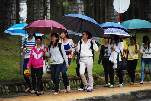 Giờ tan trường của sinh viên Trường Đại học Đà Lạt