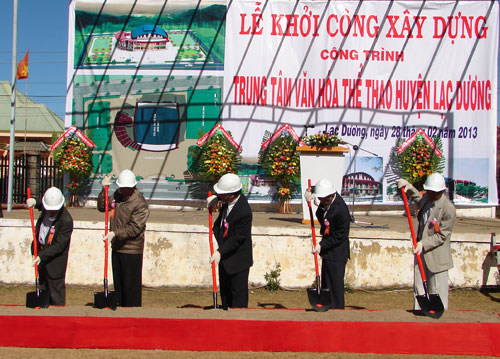 Lạc Dương: Khởi công xây dựng Trung tâm Văn hoá - Thể thao huyện