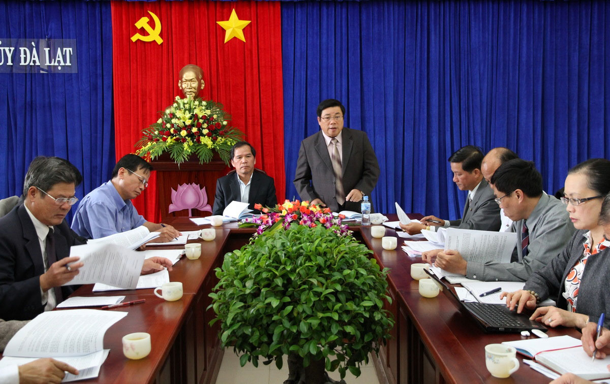 Đồng chí Bí thư Tỉnh uỷ phát biểu chỉ đạo tại buổi làm việc