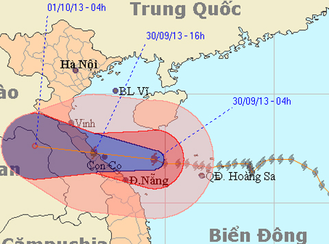 Chiều tối nay bão đổ bộ vào đất liền các tỉnh Hà Tĩnh - Quảng Trị