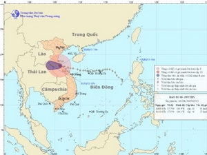 Bão số 10 sẽ suy yếu dần thành áp thấp nhiệt đới