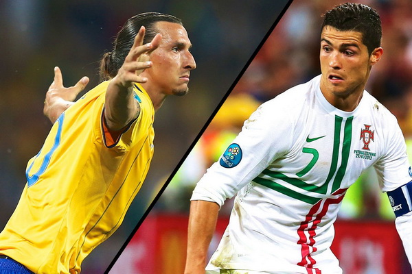  Ibrahimovic và Ronaldo sẽ phải tranh giành 1 vé đến Brazil 2014