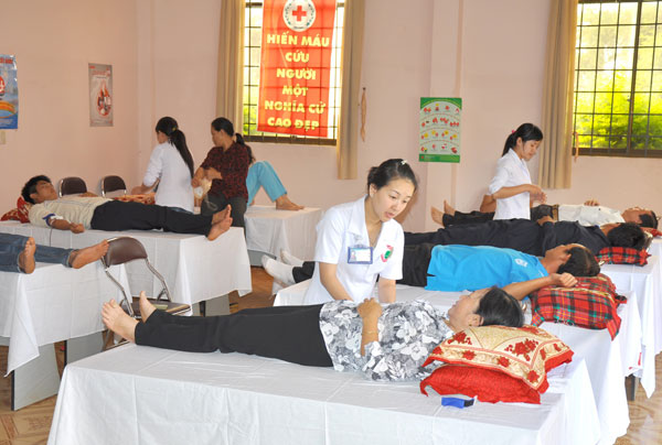 Một đơn vị tiêu biểu hiến máu tình nguyện