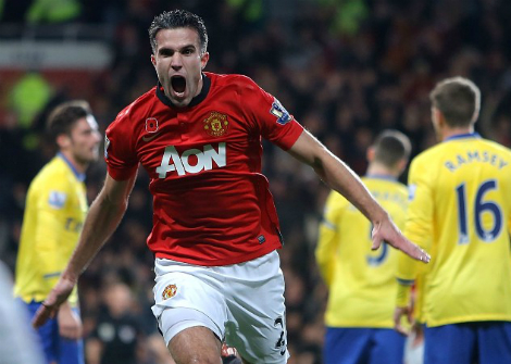 Van Persie đã ghi bàn trong 5 trận đấu gần nhất giữa Man Utd và Arsenal