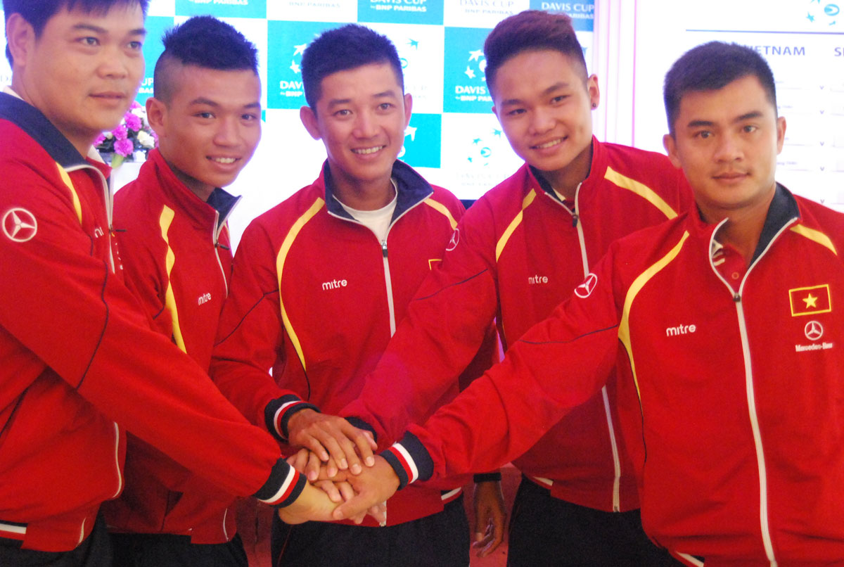 ĐT Quần vợt Việt Nam tỏ rõ quyết tâm trong trận đấu trụ hạng nhóm II, Khu vực Châu Á - Thái Bình Dương