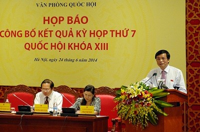 Họp báo bế mạc Kỳ họp thứ 7, Quốc hội Khoá XIII