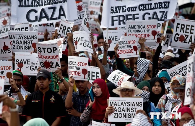 Biểu tình tại Malaysia, Mỹ ủng hộ Palestine và kêu gọi hòa bình