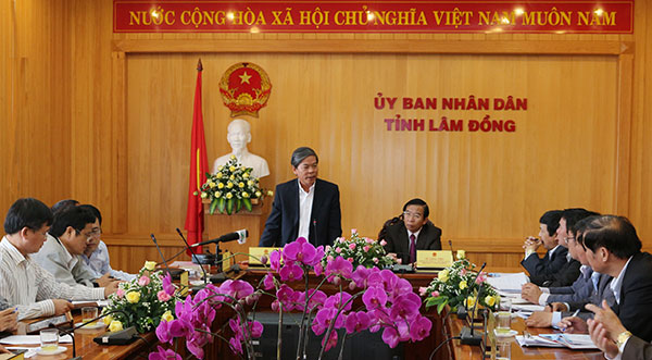 Bộ trưởng Bộ Tài nguyên và Môi trường làm việc với tỉnh về công tác quản lý tài nguyên và môi trường