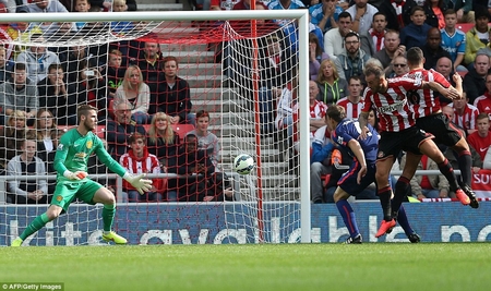 Rodwell quân bình tỉ số 1-1 cho Sunderland sau cú đánh đầu dũng mãnh