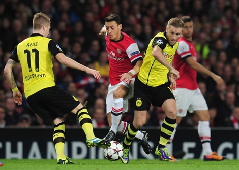 Mùa trước, Arsenal từng đánh bại Dortmund 1-0 ở Signal Iduna Park