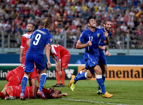 Pelle ghi bàn trong trận ra mắt đội tuyển Italia