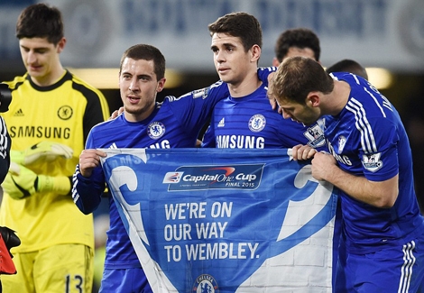 Chelsea đã giành quyền vào chơi chung kết League Cup