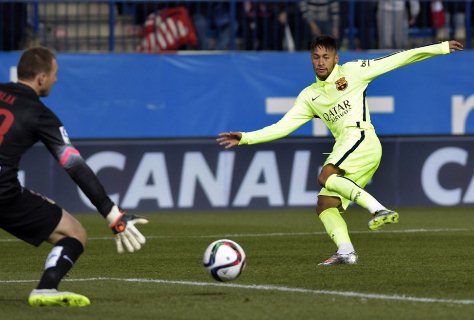 Neymar chơi xuất sắc với cú đúp vào lưới Atletico Madrid