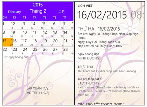 Những ứng dụng Windows Phone hay cho Tết
