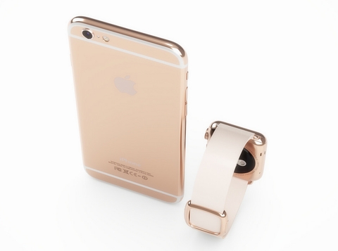 Một concept của iPhone màu vàng hồng.
