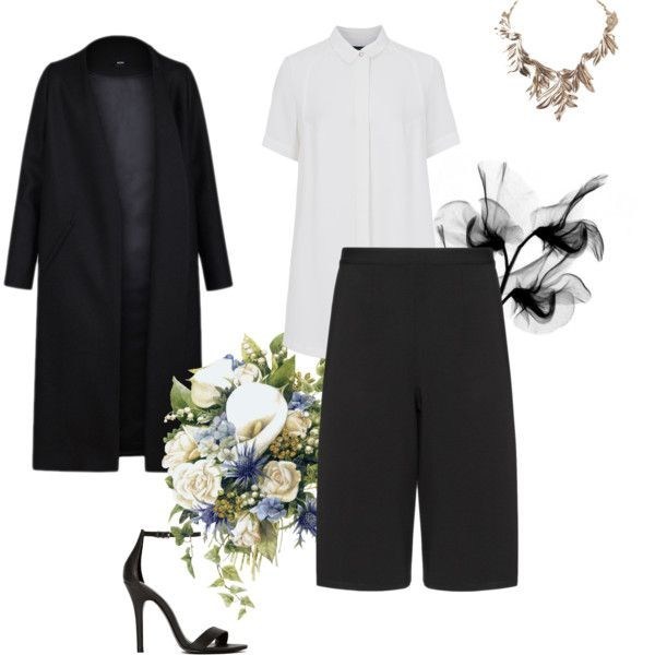 Sau khi kết hợp sơmi với quần culottes (ống rộng), bạn có thể mặc thêm một chiếc áo khoác dáng dài nhẹ nhàng nếu cảm thấy vẫn còn hơi đơn điệu, và đừng quên phối cùng vòng cổ hình chùm lá ôliu thật nữ tính