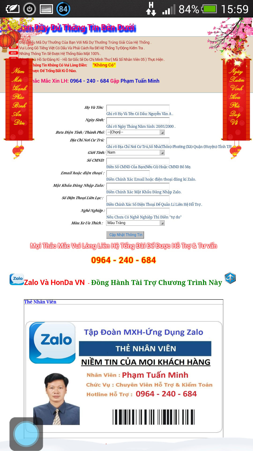 Bọn lừa đảo đăng hình và số điện thoại nhân viên tư vấn nhằm tạo lòng tin cho khách hàng