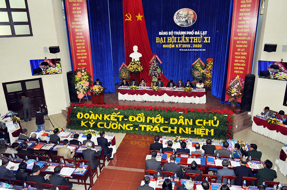 Khai mạc Đại hội đại biểu Đảng bộ thành phố Đà Lạt lần thứ XI (nhiệm kỳ 2015 - 2020)
