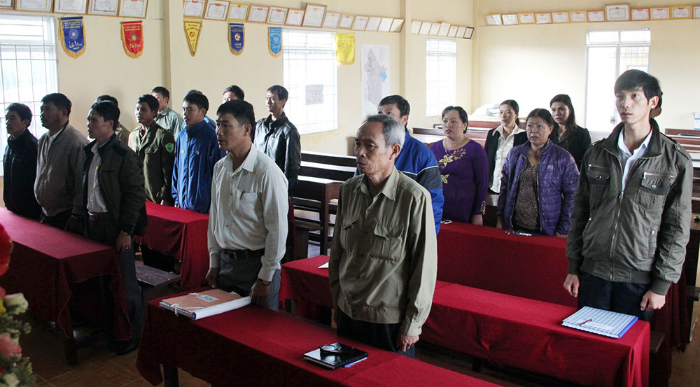 Lan tỏa mô hình chào cờ ở thôn