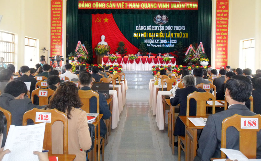 Khai mạc Đại hội Đại biểu Đảng bộ huyện Đức Trọng lần thứ XII