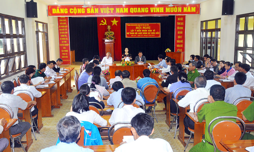Thường trực HĐND tỉnh tổ chức lấy ý kiến góp ý Dự thảo Bộ Luật hình sự (sửa đổi)