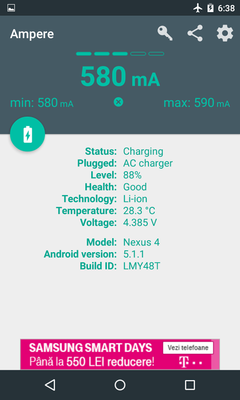 Cách kiểm tra sạc chuẩn của thiết bị Android