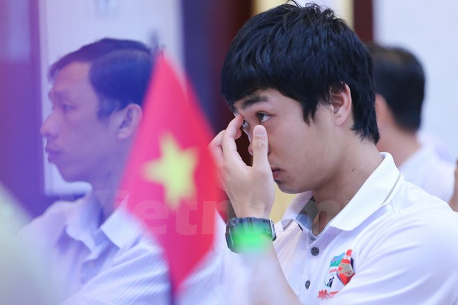Tiền đạo đội trưởng của U21 Hoàng Anh Gia Lai mới hoàn tất hợp đồng với Mito Hollyhock cách đây ít ngày. (Ảnh: Minh Chiến/Vietnam+)