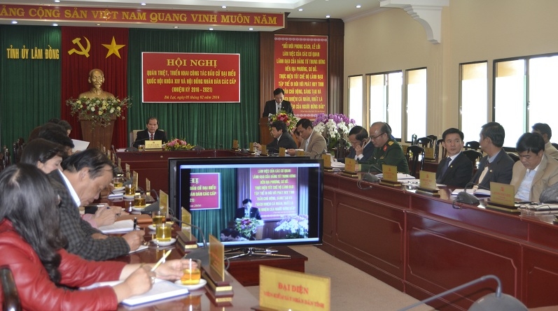 Hội nghị trực tuyến quán triệt, triển khai công tác bầu cử đại biểu Quốc hội khoá XIV và HĐND các cấp