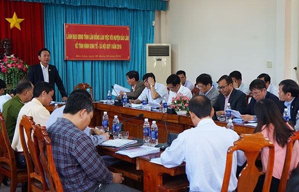Phó Chủ tịch UBND tỉnh làm việc tại Bảo Lâm