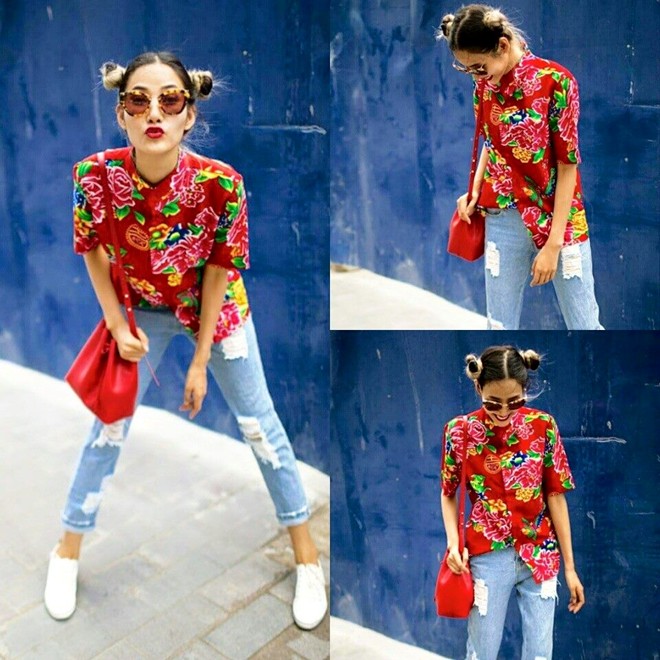 Những cô nàng phá cách hạy lựa chọn cho mình những họa tiết nổi bật, bởi nó rất dễ phối đồ. Đơn giản kết hợp với quần jeans chẳng hạn.