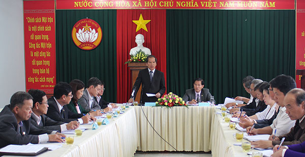 Bí thư Tỉnh ủy làm việc với Ban Thường trực Ủy ban Mặt trận Tổ quốc