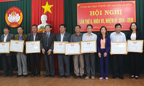 Hội nghị Ủy ban Mặt trận Tổ quốc tỉnh lần thứ 5, khóa VII, nhiệm kỳ 2014 - 2019