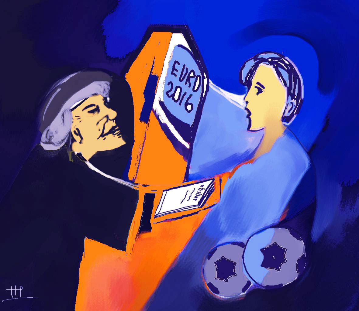 Lăn theo quả bóng
