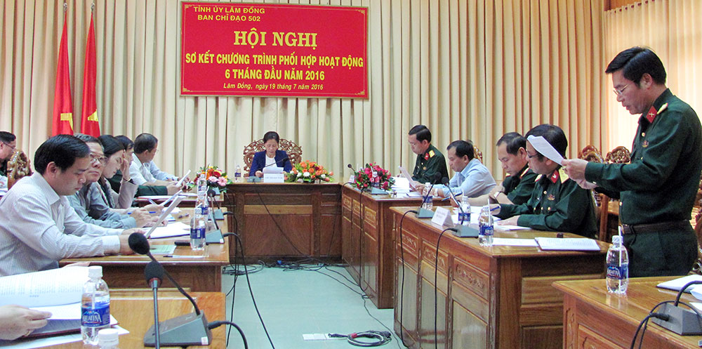 Sơ kết "Chương trình phối hợp hoạt động giữa BCHQS tỉnh với các tổ chức chính trị - xã hội"