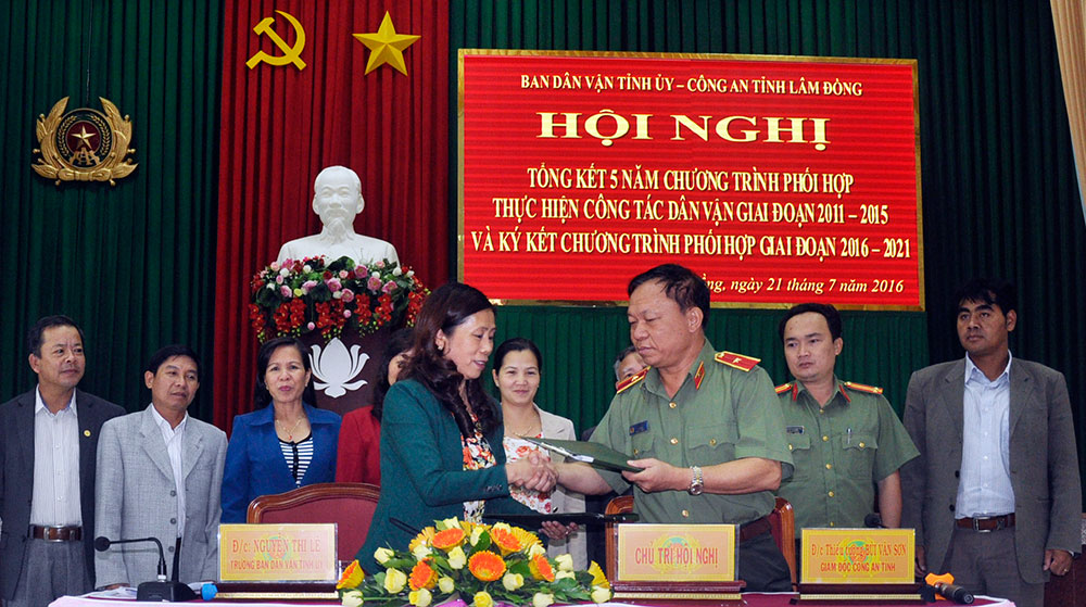 Ký kết chương trình phối hợp thực hiện công tác dân vận