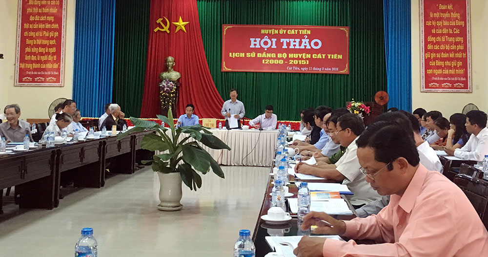 Góp ý xây dựng Lịch sử Đảng bộ huyện Cát Tiên (1945-2015)