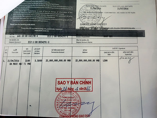 32 tỷ đồng trong sổ tiết kiệm của bà Anh đã “bốc hơi”