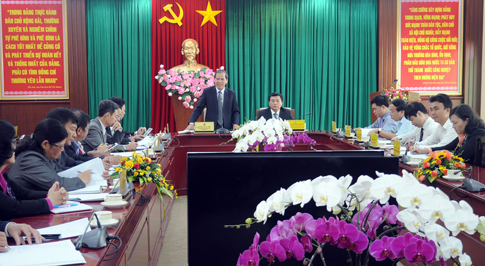 Thường trực Tỉnh ủy làm việc với Học viện Chính trị Quốc gia HCM