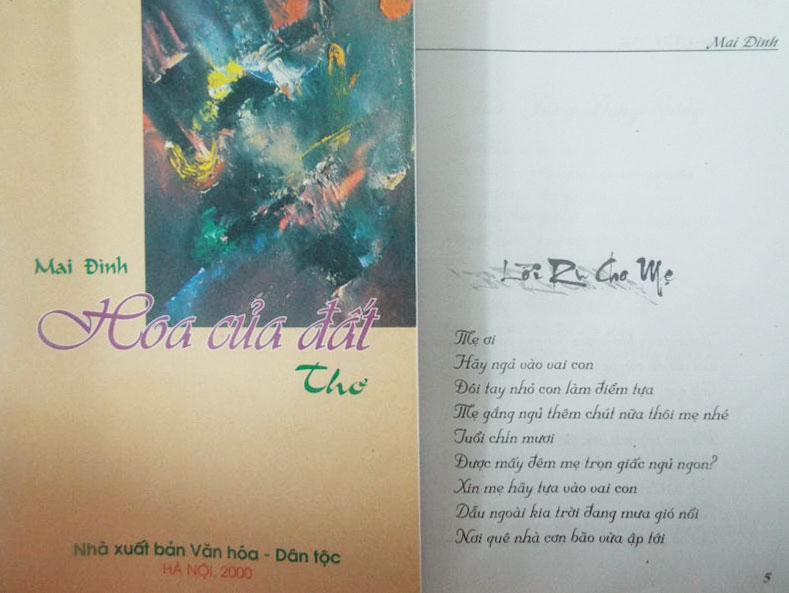 Những trang thơ cho cha mẹ. Ảnh: Q.Uyển