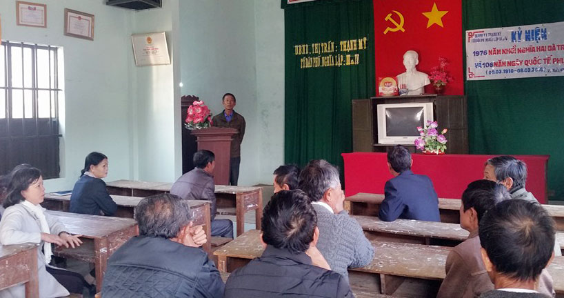 Lan tỏa mô hình chào cờ ở thị trấn Thạnh Mỹ