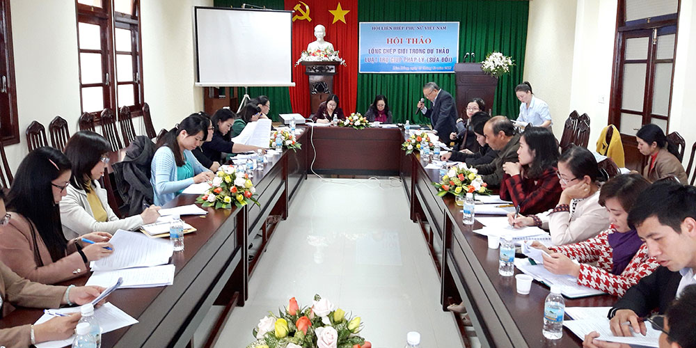 Hội thảo lồng ghép giới trong dự thảo Luật trợ giúp pháp lý (sửa đổi)