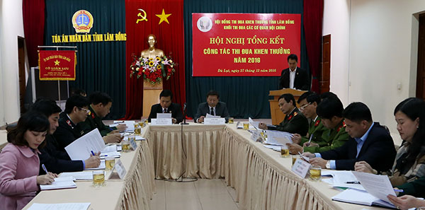 Tổng kết công tác thi đua, khen thưởng khối các cơ quan nội chính năm 2016