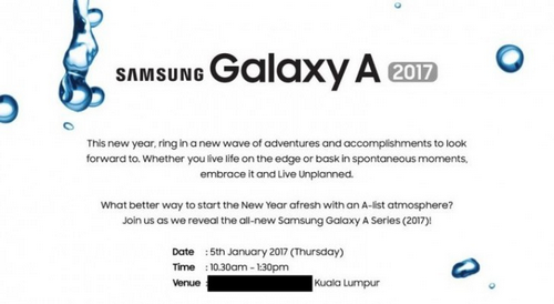Smartphone dòng Galaxy A 2017 đều chống nước