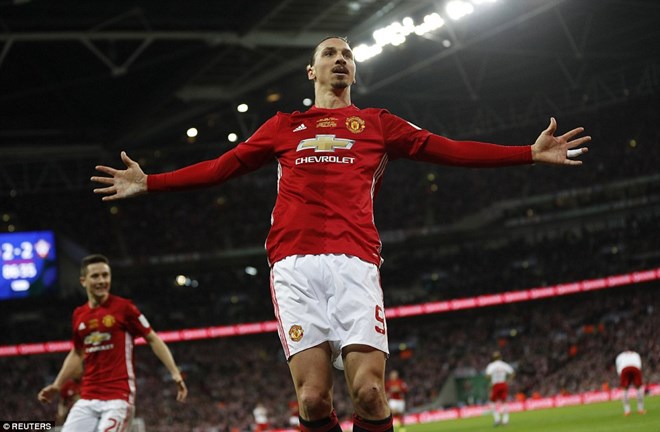 Ibrahimovic chính là người mang chức vô địch về cho Quỷ đỏ. (Nguồn: ​Reuters)