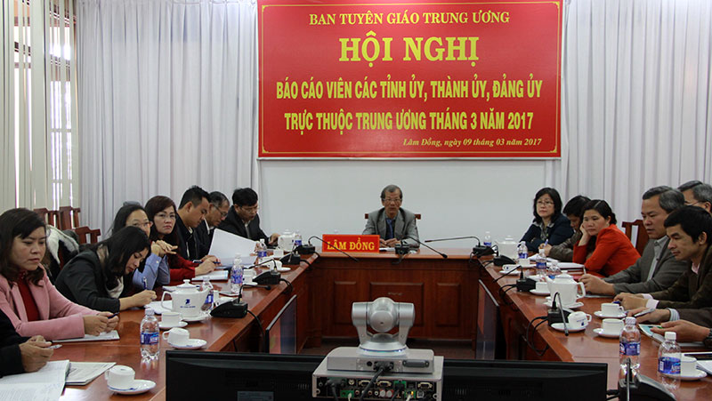 Hội nghị trực tuyến báo cáo viên các tỉnh ủy, thành ủy, đảng ủy trực thuộc Trung ương tháng 3/2017